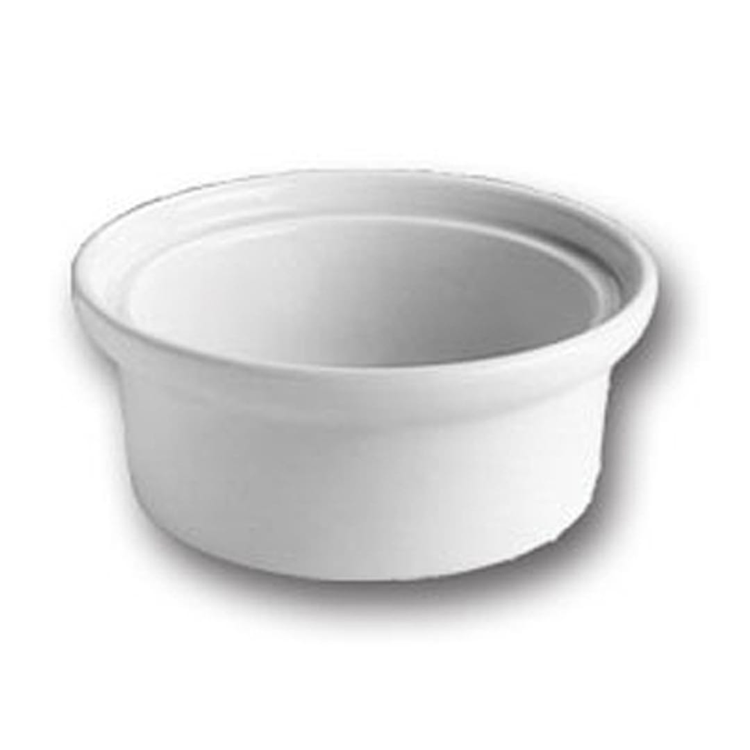 Hall China 630BBWA Bright White 9 Oz. Casserole without Lid