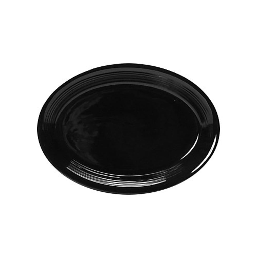 Tuxton CBH-1352 Concentrix Black 13.5" Coupe Platter - 6 / CS
