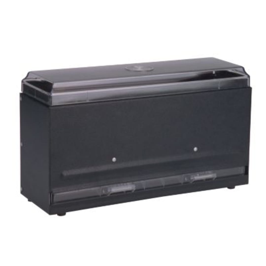 Traex 3821-06 Black Super Straw Boss 1-Sided Bulk Straw Dispenser