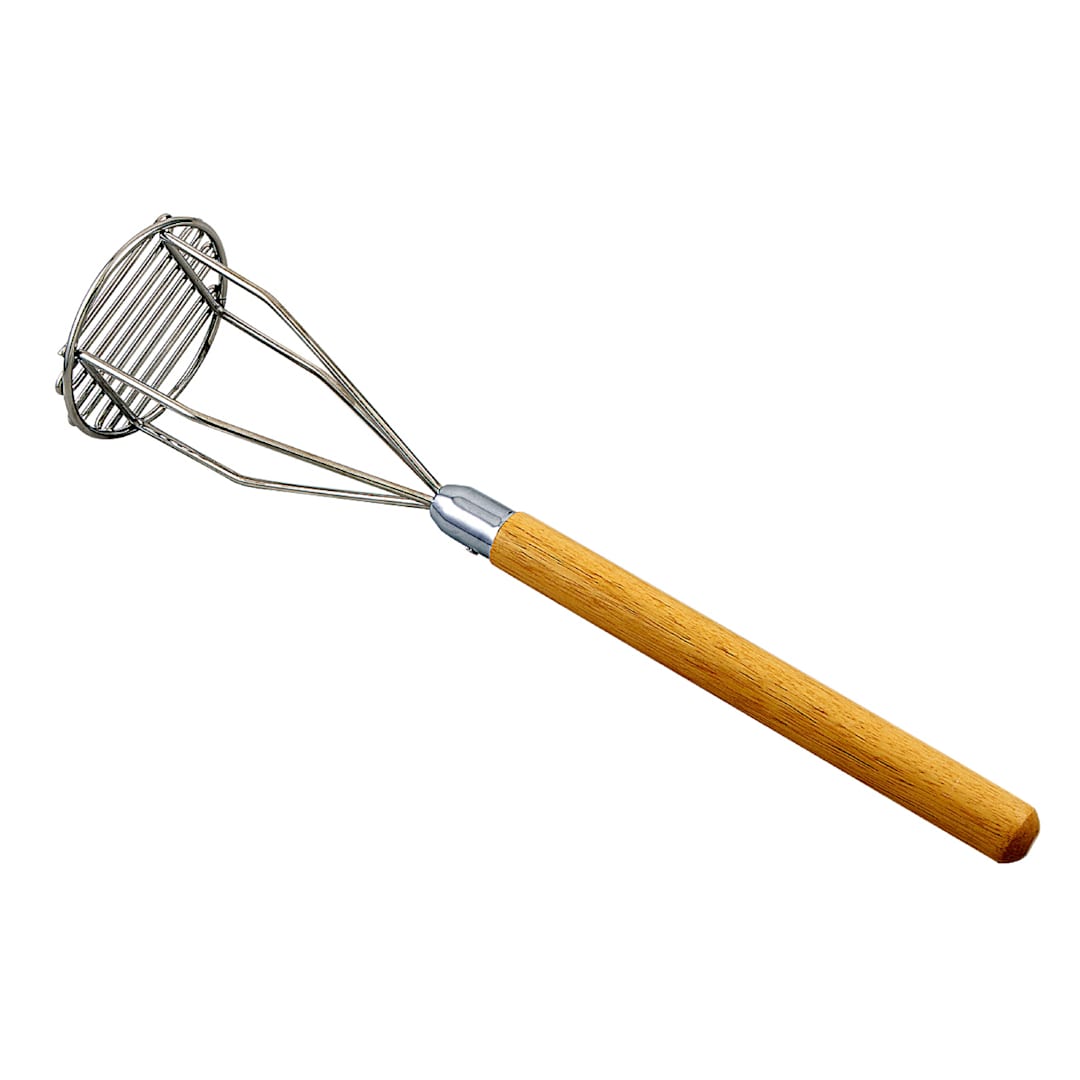Browne Foodservice 575441 S/S 18" Round Potato Masher with Wood Handle
