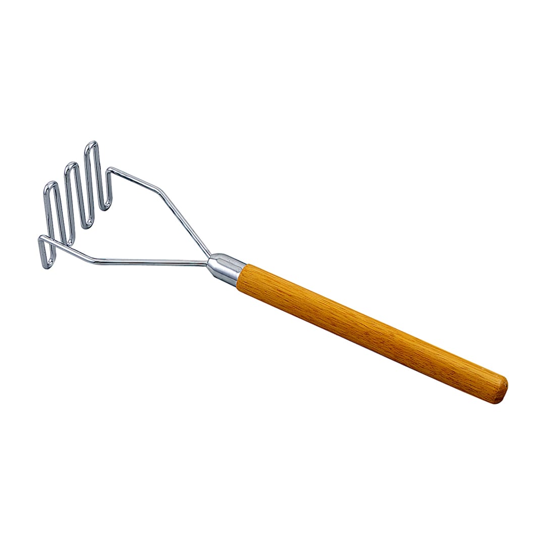 Browne Foodservice 1618 Square 18" Potato Masher with Wood Handle