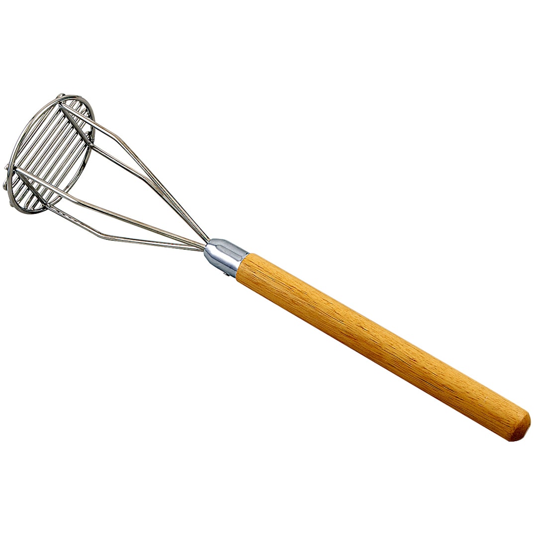 Browne Foodservice 1725 Square 25" Potato Masher with Wood Handle