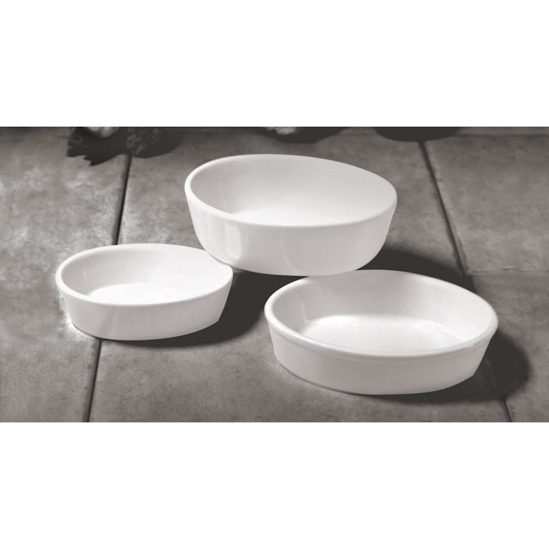 Diversified Ceramics DCI517W White 12 Oz. Oval Baker 24 / CS