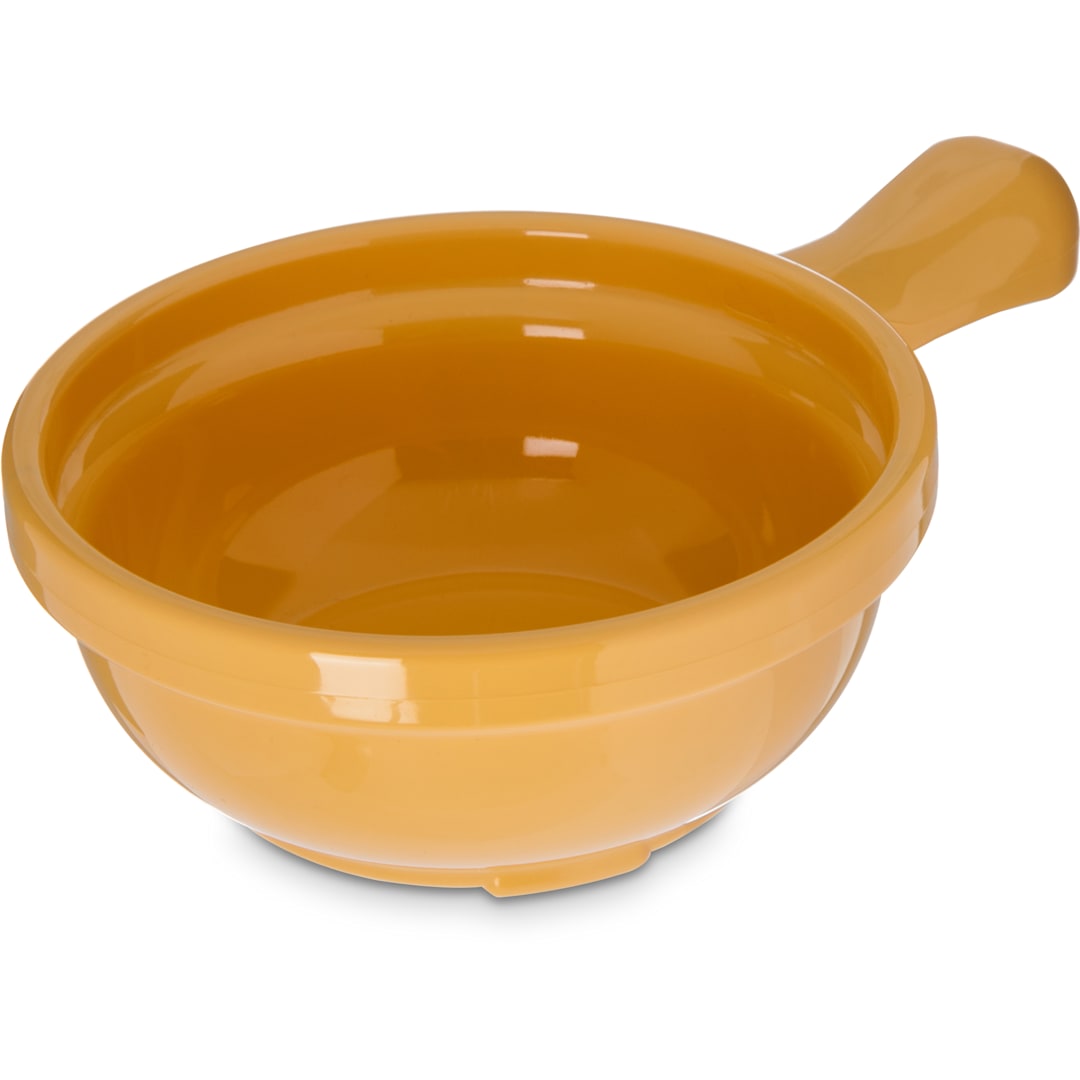 Carlisle 700622 8 Oz. Honey Yellow Handled Soup Bowl