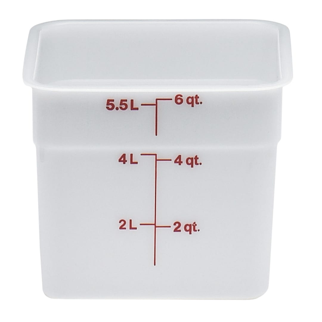 Cambro 6SFSP148 White Camwear CamSquare 6 Qt. Container