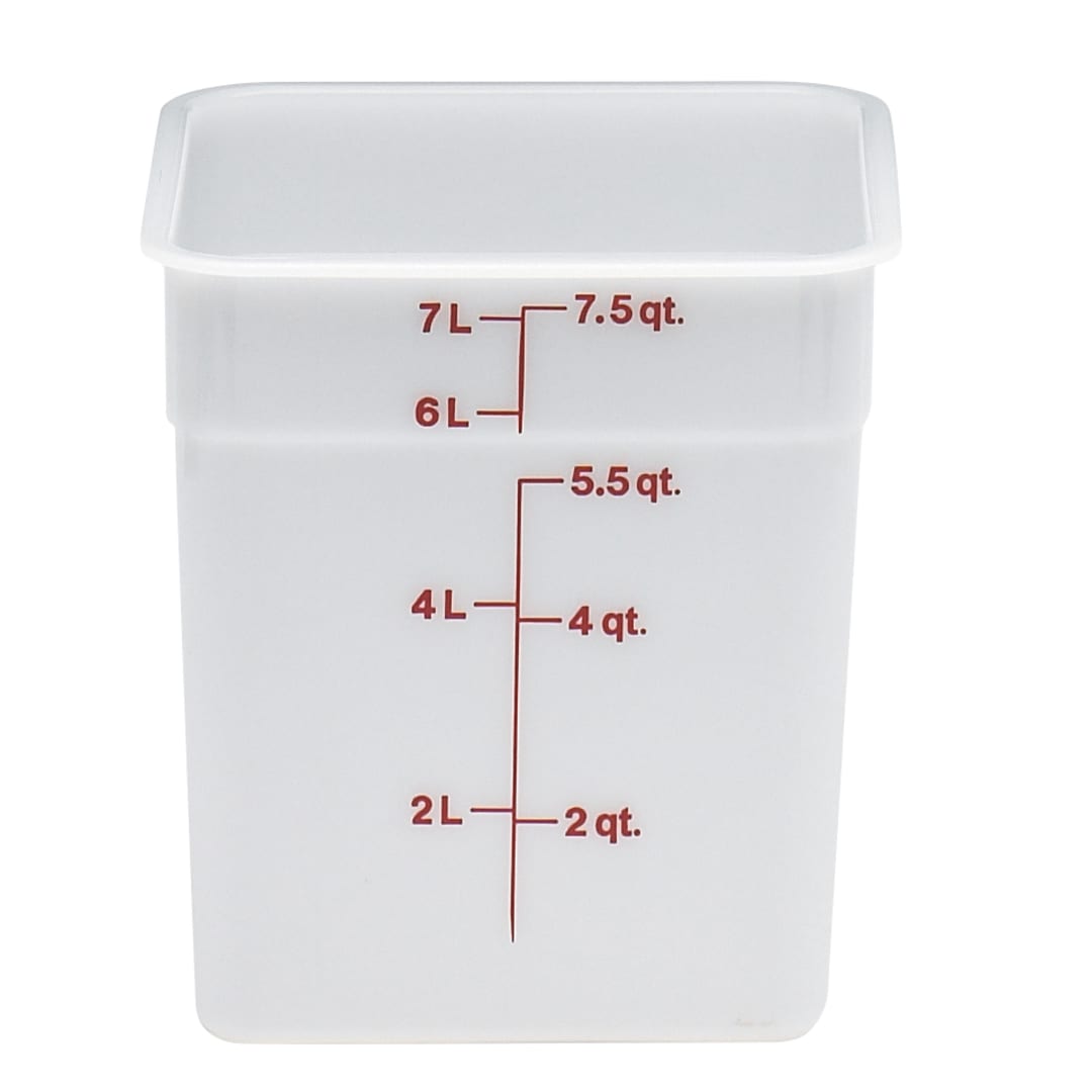 Cambro 8SFSP148 White Camwear CamSquare 8 Qt. Container