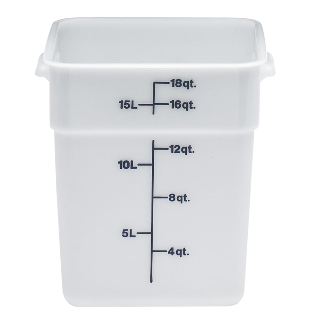 Cambro 18SFSP148 White Camwear CamSquare 18 Qt. Container