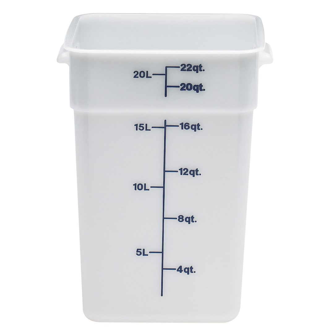 Cambro 22SFSP148 White Camwear CamSquare 22 Qt. Container