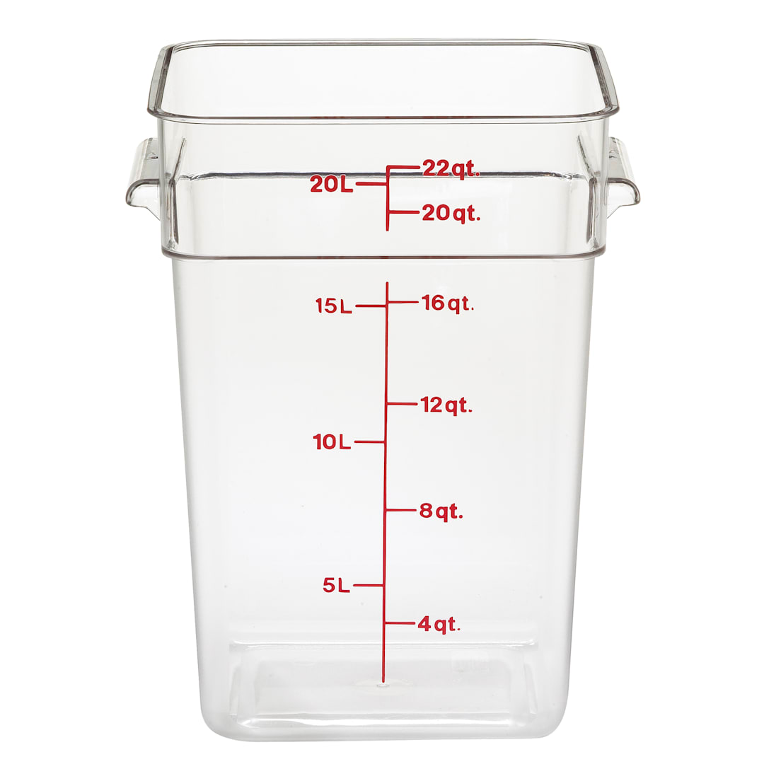 Cambro 22SFSCW135 Clear Camwear CamSquare 22 Qt. Container