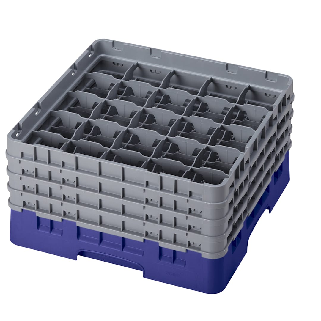 Cambro 25S800186 Camrack Navy Blue Glass Rack w/ 4 Extenders - 2 / CS