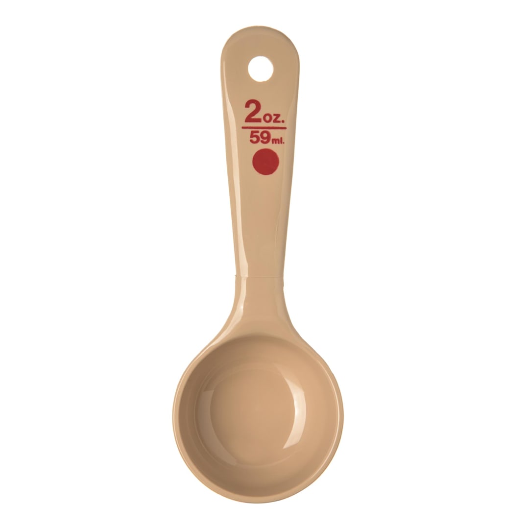 Carlisle 432406 Measure Misers 2 Oz. Beige Solid Spoon