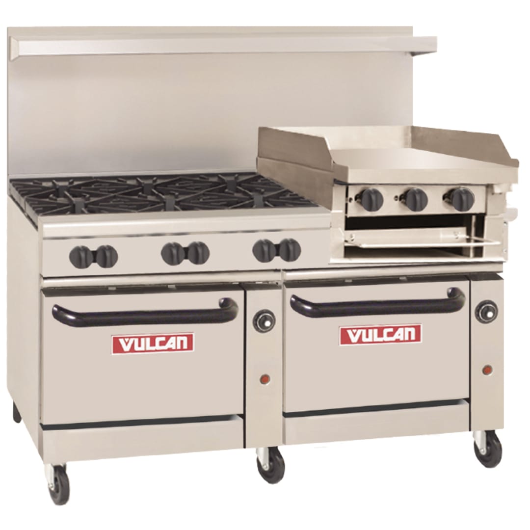 Vulcan 60SS-6B24GBN Endurance Natural Gas Oven with Burners / Griddle