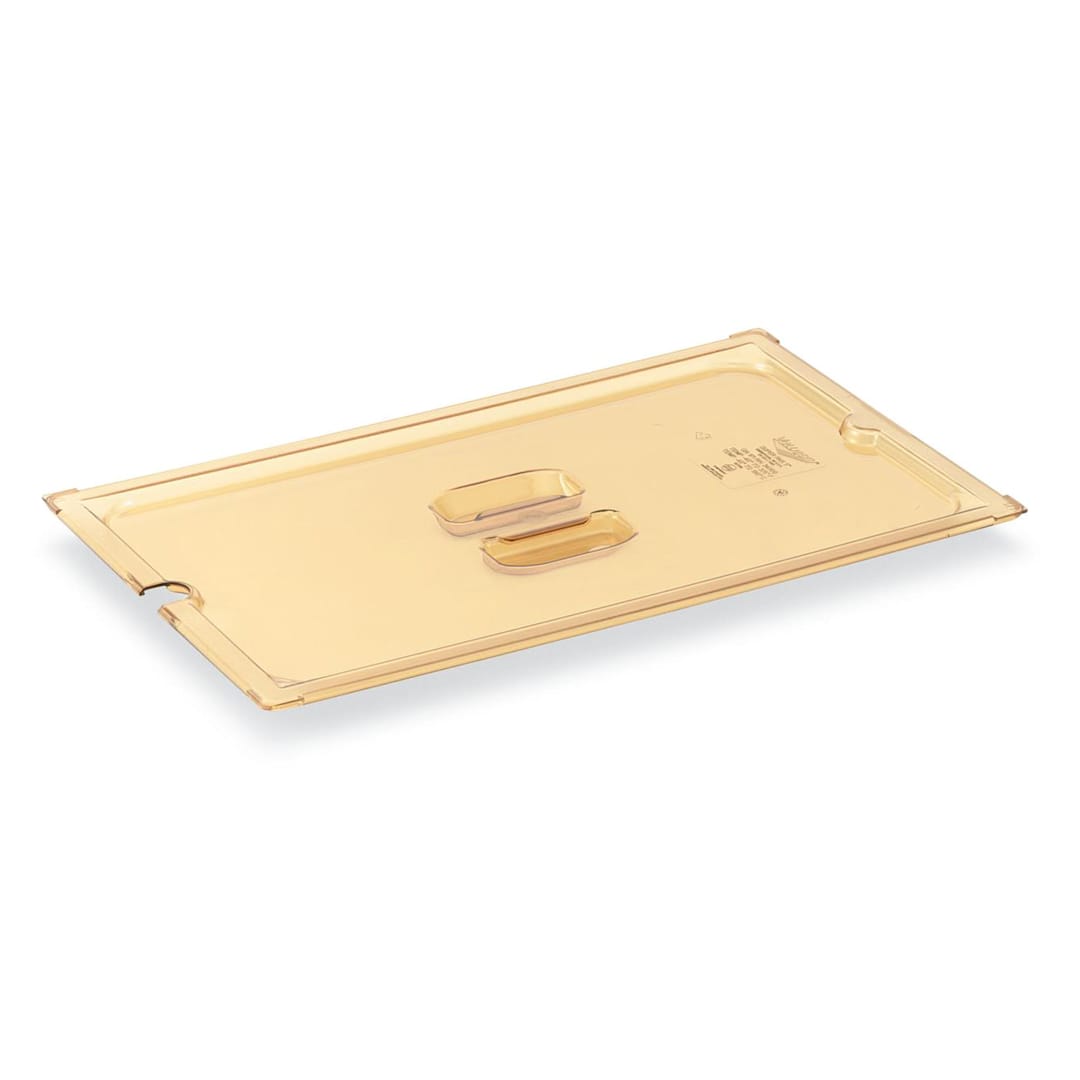 Vollrath 34100 Amber Full Size High Temp Slotted Plastic Pan Cover