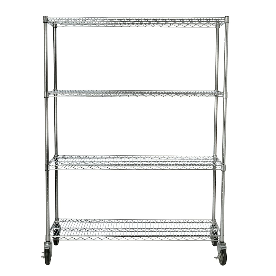 Rubbermaid FG9G8000CHRM 4 Shelf Mobile Rack f/ Presage Ingredient Bins