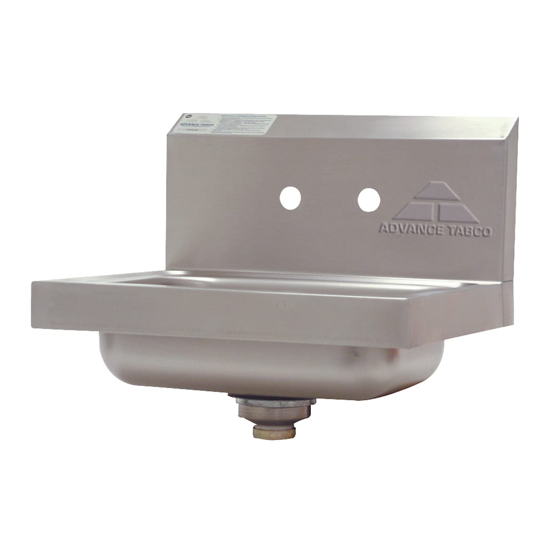 Advance Tabco 7-PS-70-1X S/S 10" x 14" x 5" Hand Sink Without Faucet