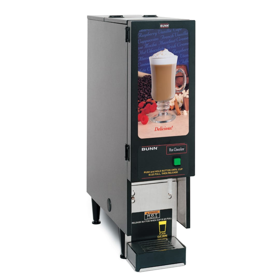BUNN® SET00.0196 Black Powdered Beverage Dispenser with 1 Hopper