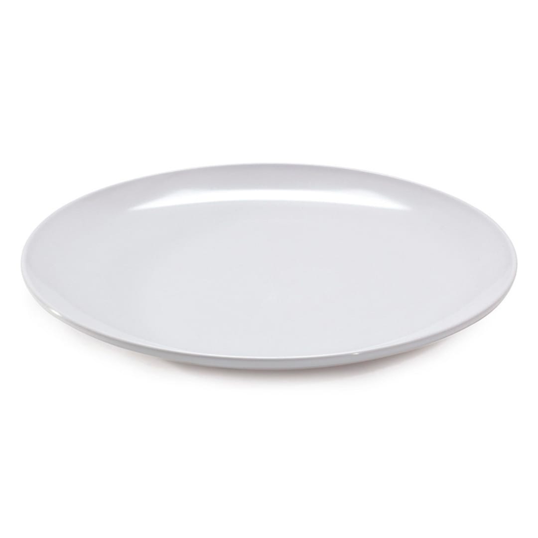 G.E.T. 207-5-W Siciliano White Melamine 10.5" Round Plate - Dozen