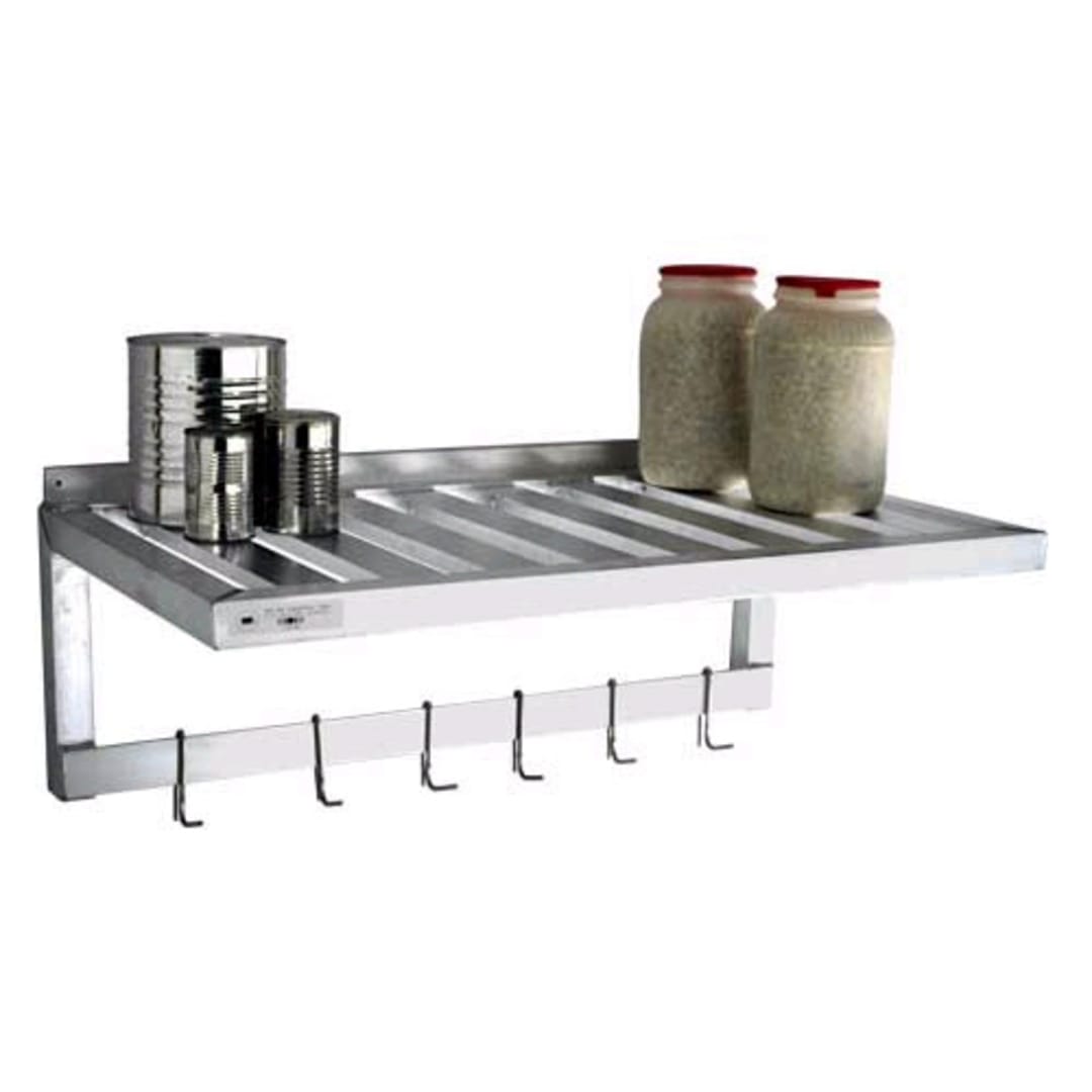 New Age 1122PR Aluminum 20 x 48" T-Bar Design Wall Mounted Shelf
