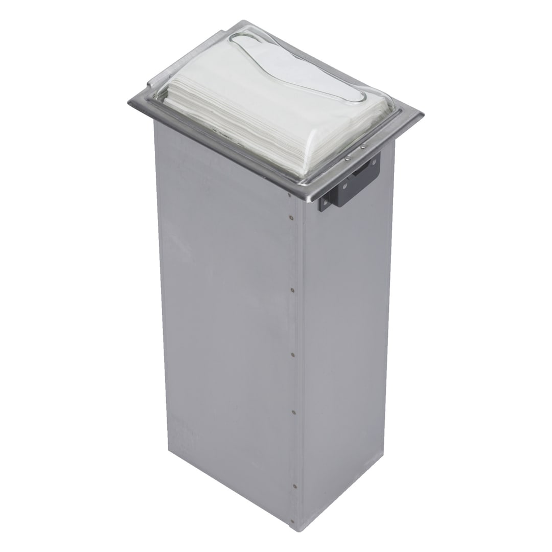 San Jamar® H2005CLSS Clear / Stainless In-Counter Napkin Dispenser