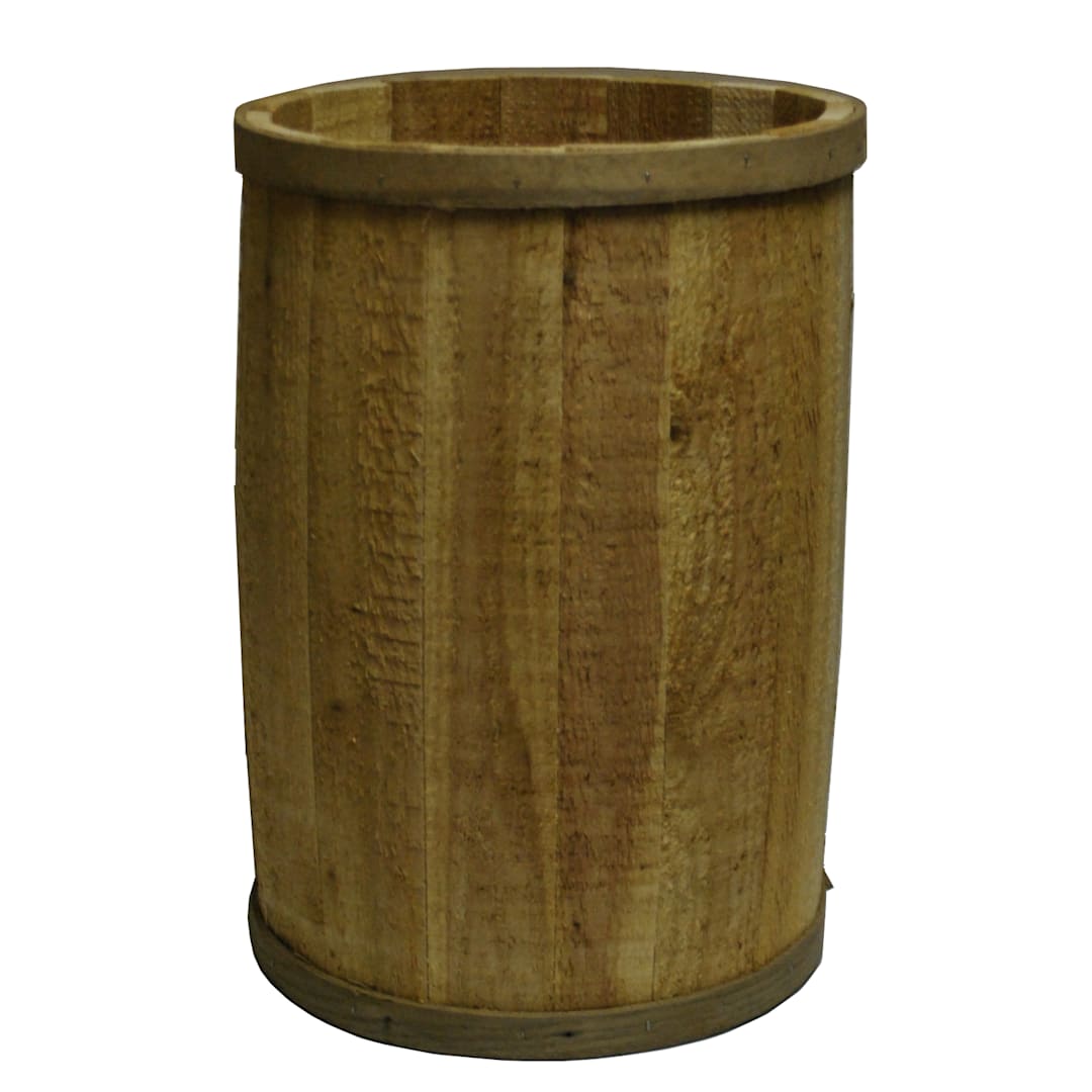 Bradbury Barrel 1418B RUSTIC 14"D x 18"H Rustic Wooden Barrel