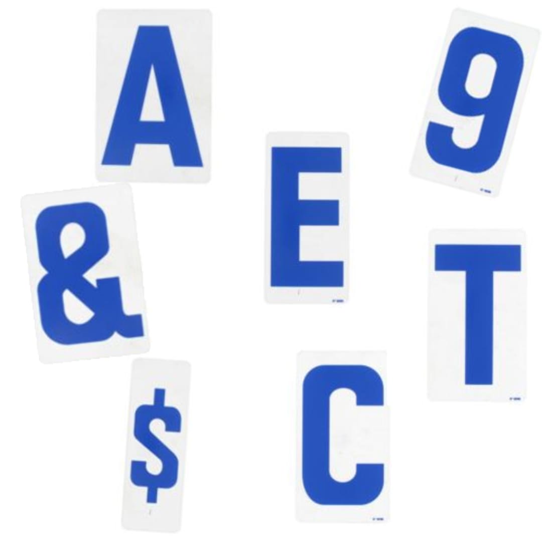 Dualite 91357373 304 Reader Board Blue 8" Letter Set