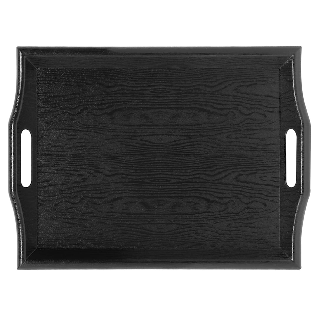 G.E.T. RST-1815-1-BK Black 19" x 14.25" Room Service Tray - 6 / CS
