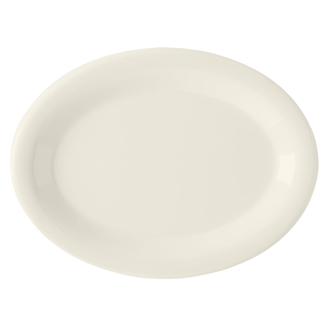 G.E.T. OP-950-DI Diamond Ivory 9-1/2" x 7-1/4" Oval Platter
