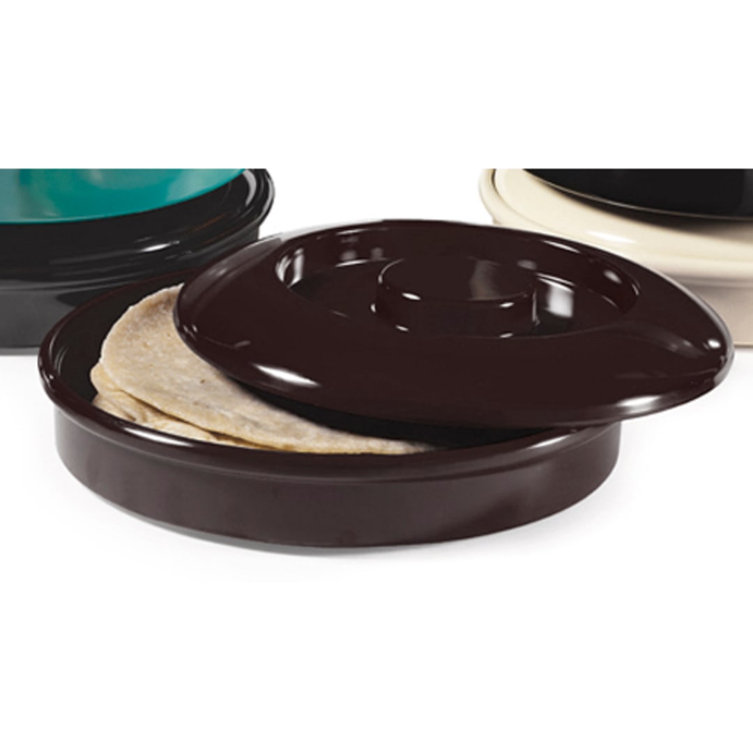 G.E.T. TS-800-BK Viva Mexico Black Tortilla Server with Lid - Dozen