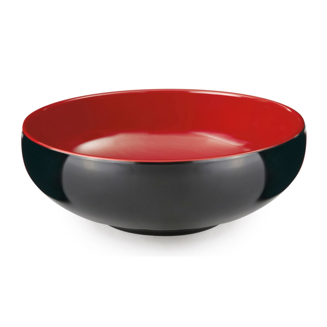 G.E.T. B-47-F Fuji Red / Black 1.3 Quart Bowl - Dozen