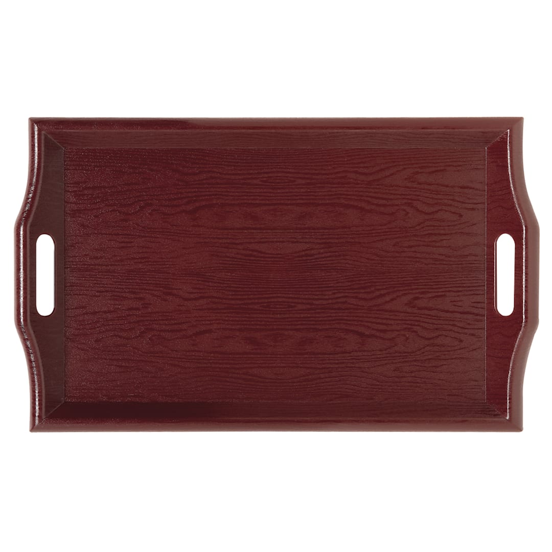 G.E.T. RST-2517-1-M Mahogany 25" x 16" Room Service Tray - 6 / CS