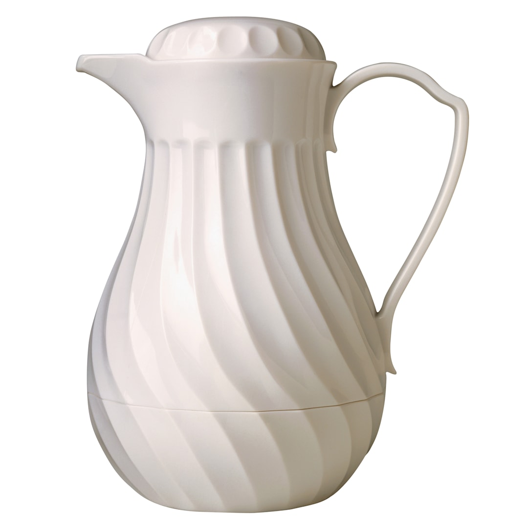 Vollrath 52124 Tilt And Pour White SwirlServe 10 Ounce Beverage Server
