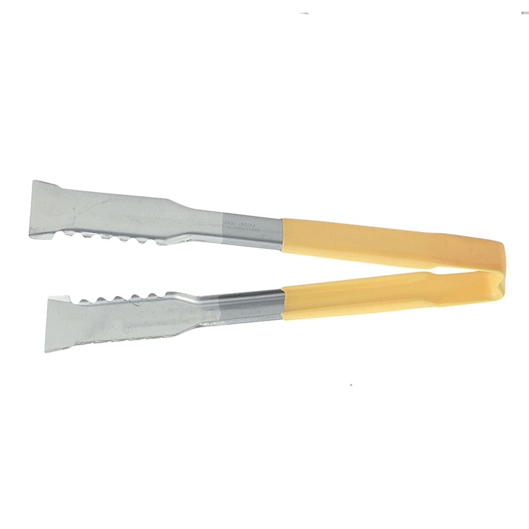 Vollrath 4790950 Kool-Touch 9-1/2" Yellow Handled VersaGrip Tong