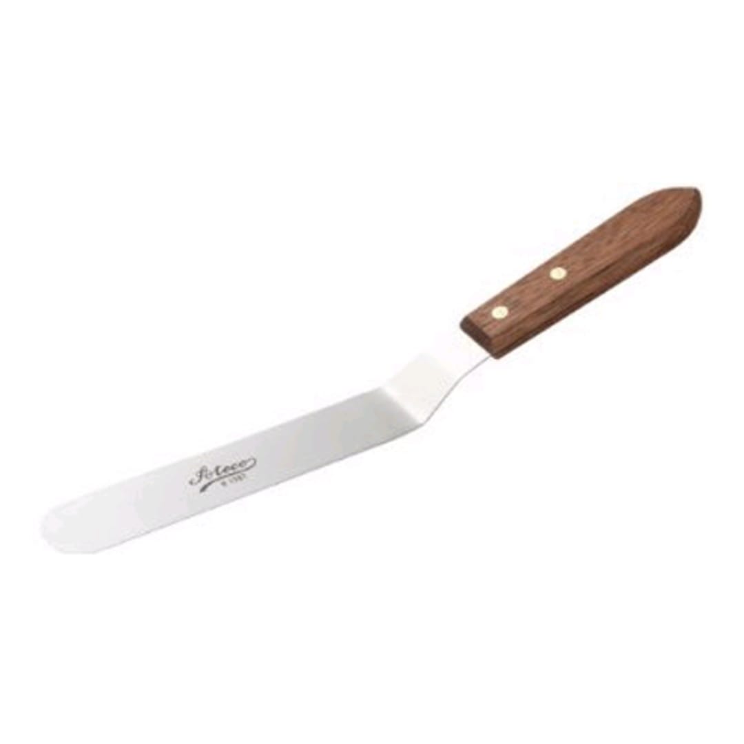 Ateco 1387 S/S 12-1/2" Offset Bakers Spatula with Wood Handle