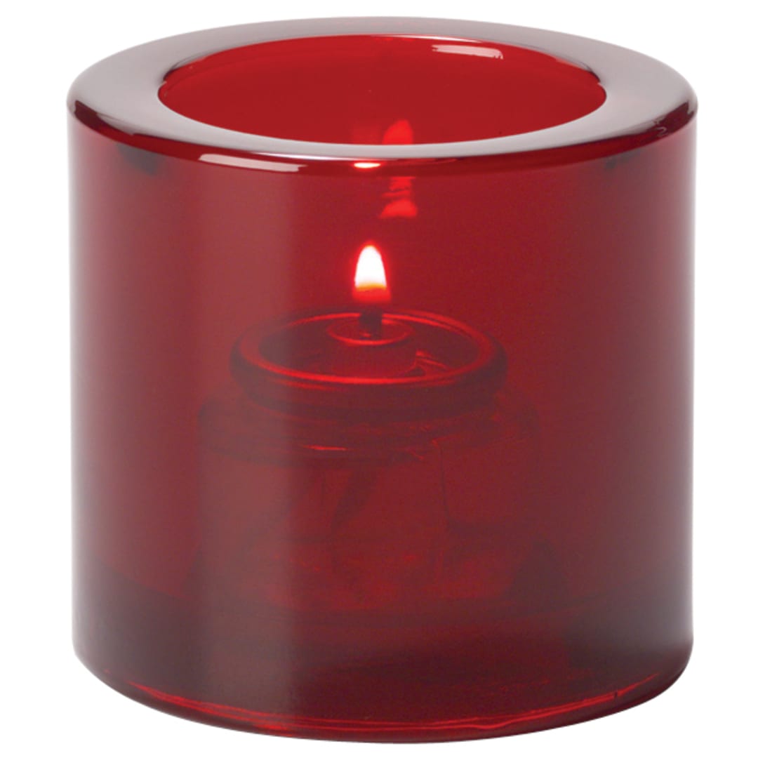 Hollowick 5140R Ruby Thick Glass Tealight Lamp