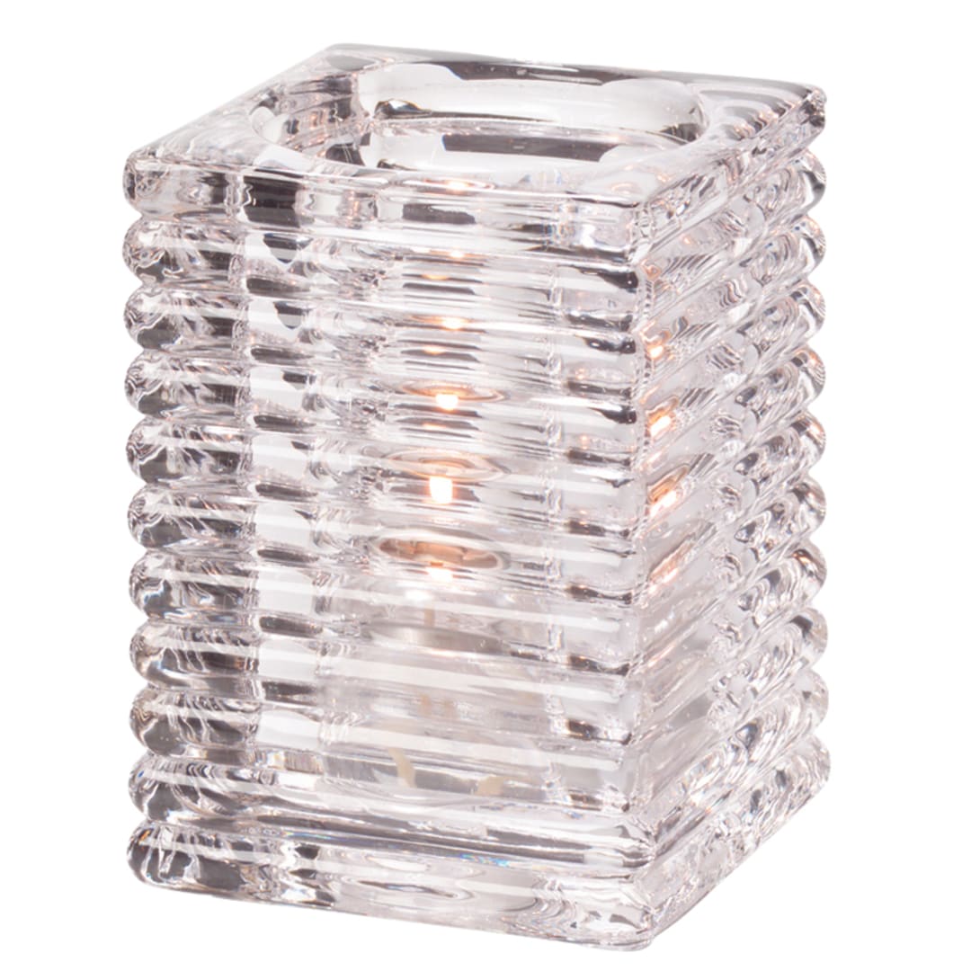 Hollowick 1511C Clear Horizontal Rib Glass Rod Lamp