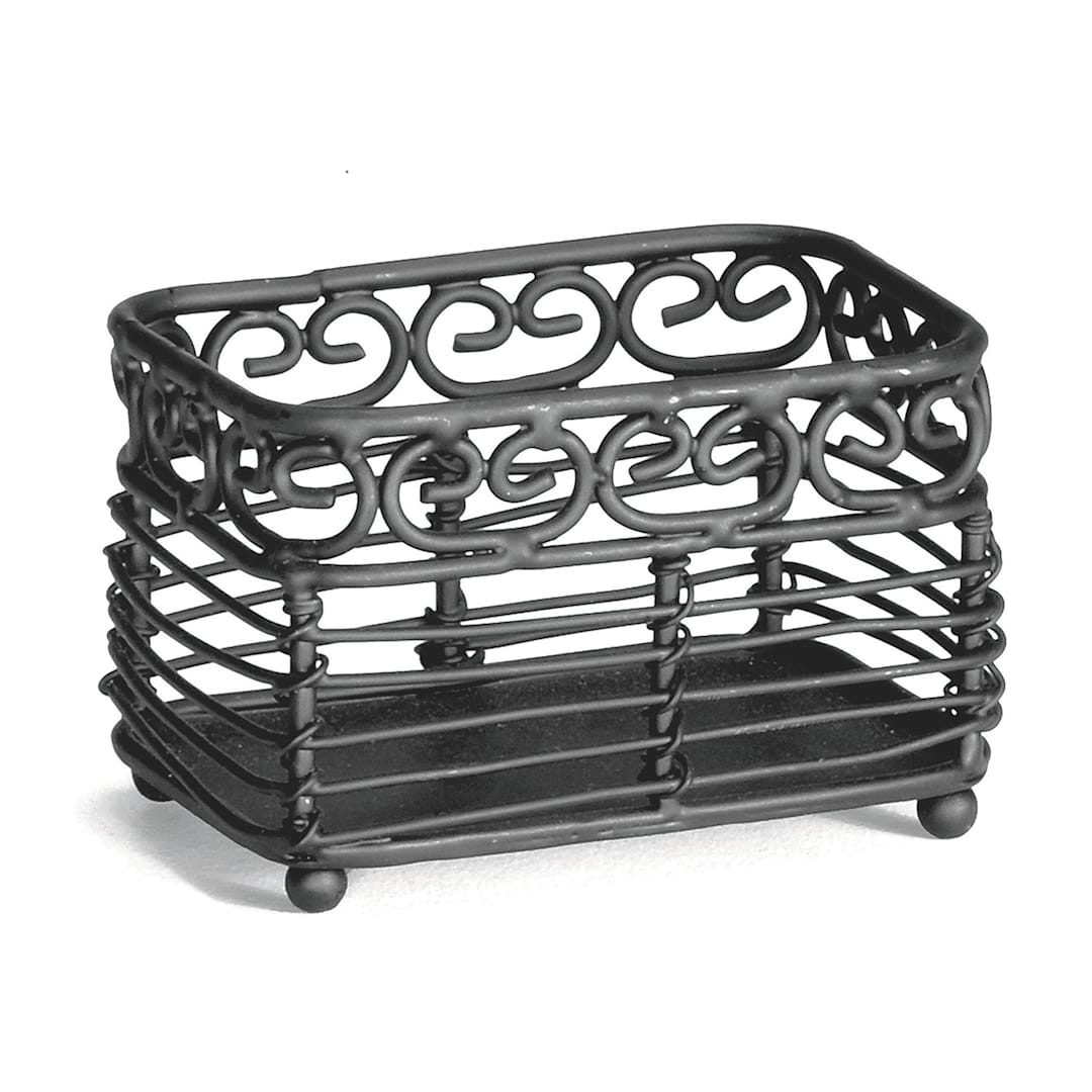 TableCraft BK256 Mediterranean Collection Black Sugar Packet Caddy