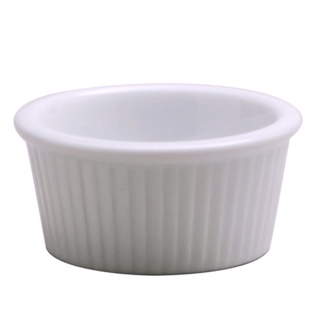 1880 Hospitality F8010000612 Bright White Ware 2.5 Oz. Fluted Ramekin - 36/CS