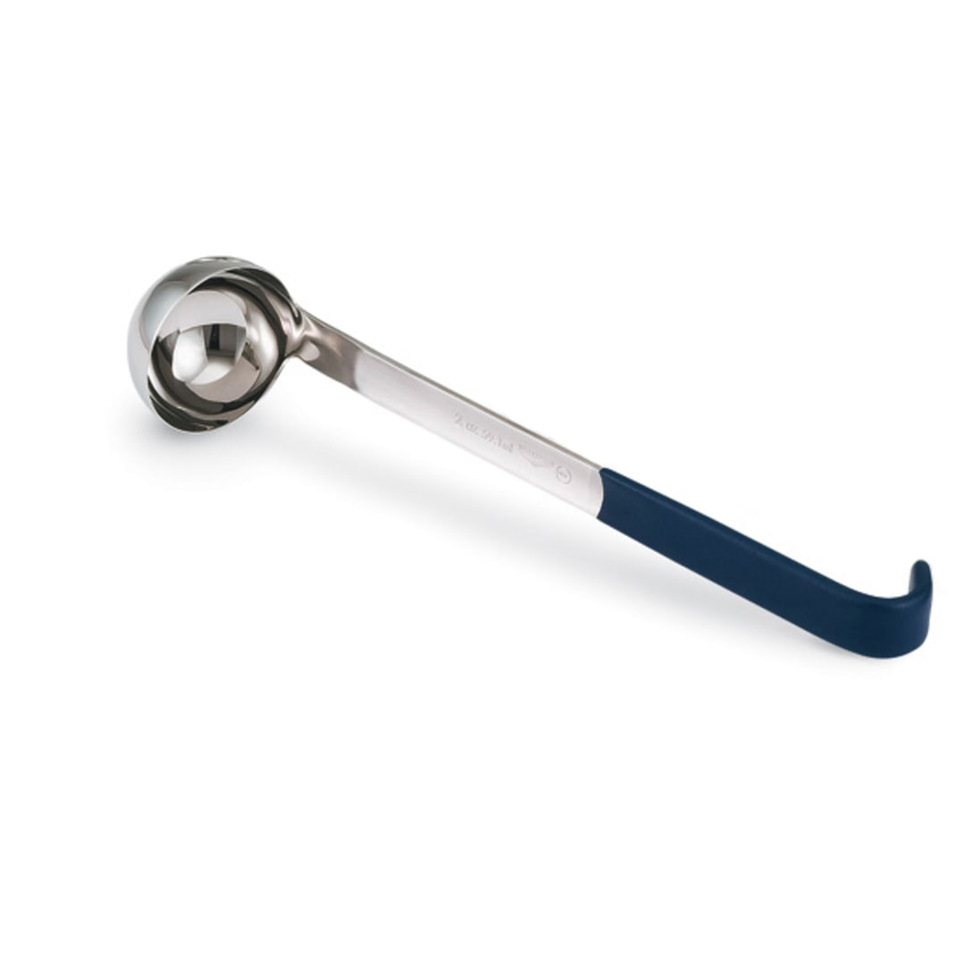 Vollrath® 4980230 Blue Handled 2 Ounce Stainless Steel Ladle