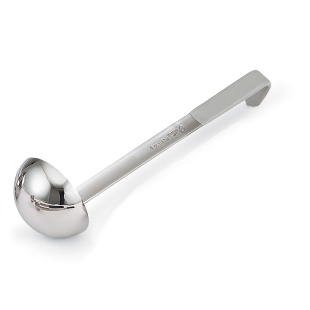 Vollrath® 4980445 Gray Handled 4 Ounce Stainless Steel Ladle