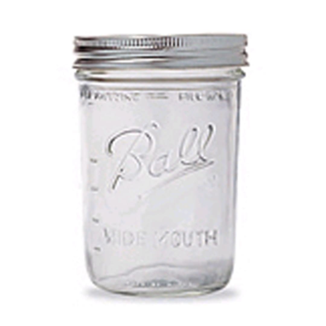 Ball® 1440066000 Wide Mouth 16 Oz. Glass Mason Jars