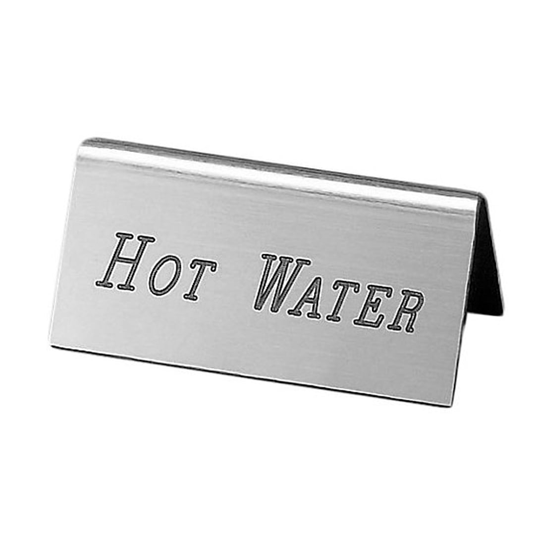 Cal-Mil 228-3-010 Silver "HOT WATER" Beverage Tent