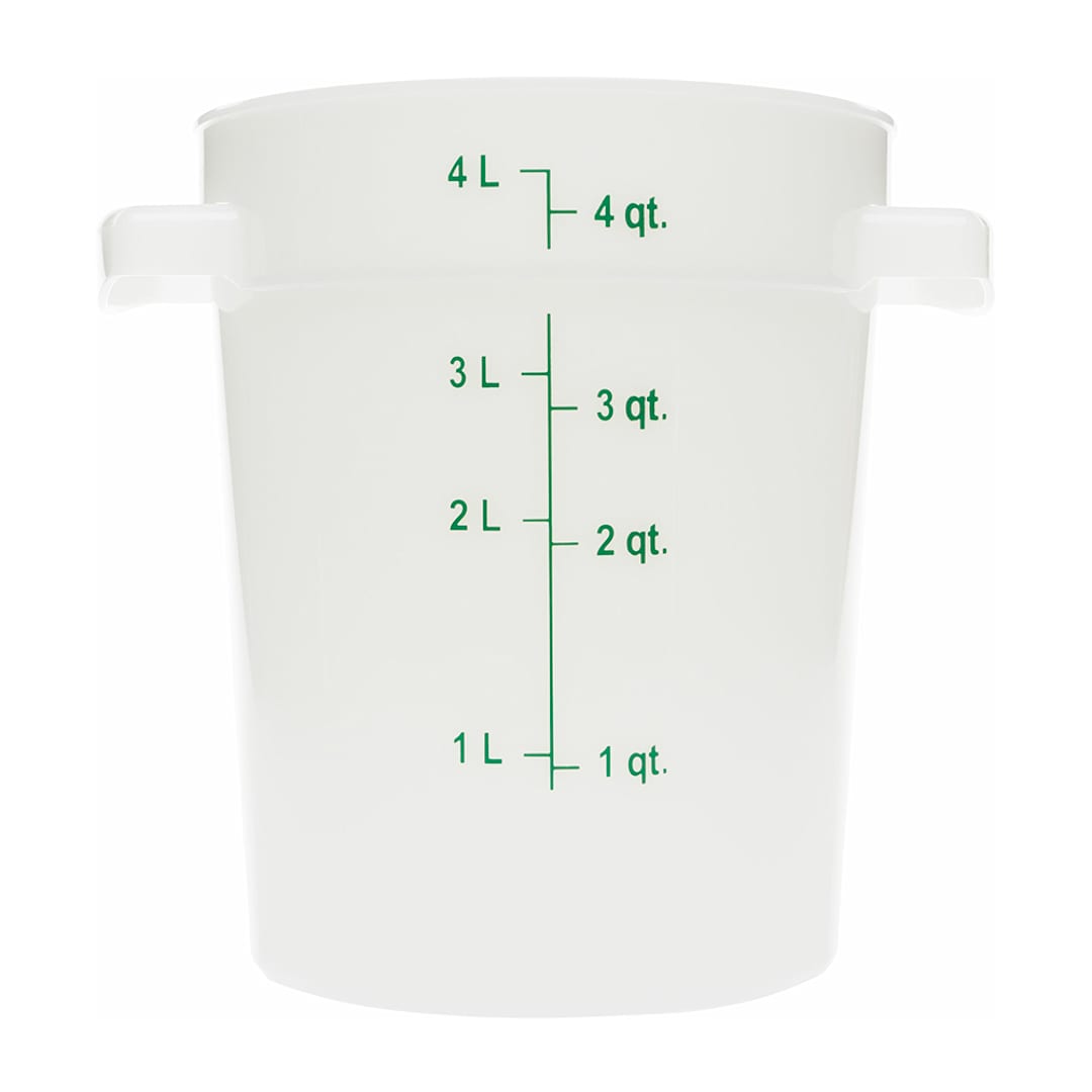 Carlisle 035002 4 Qt. White Food Storage Container