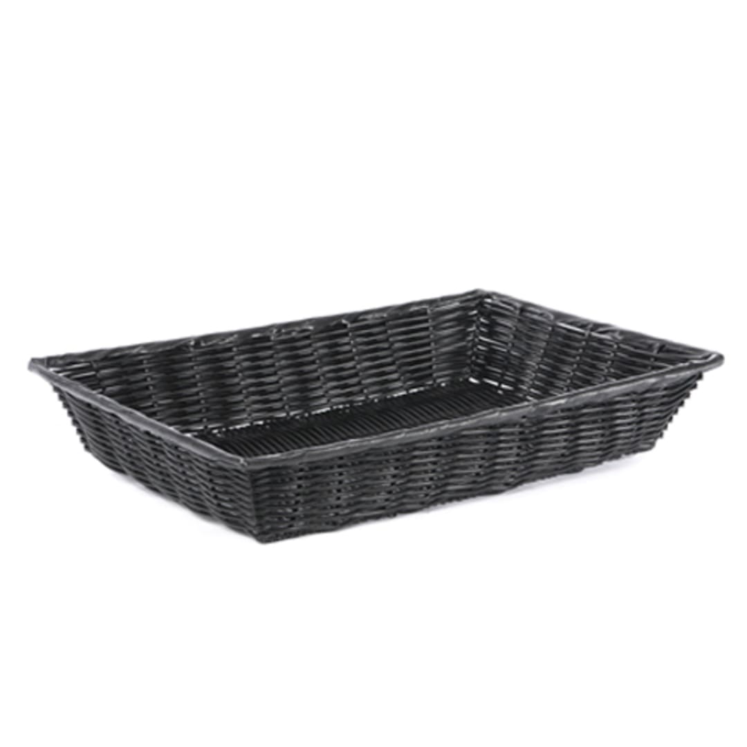 Willow Specialties 4151.18BKNH 18" x 12" Black Rectangular Basket