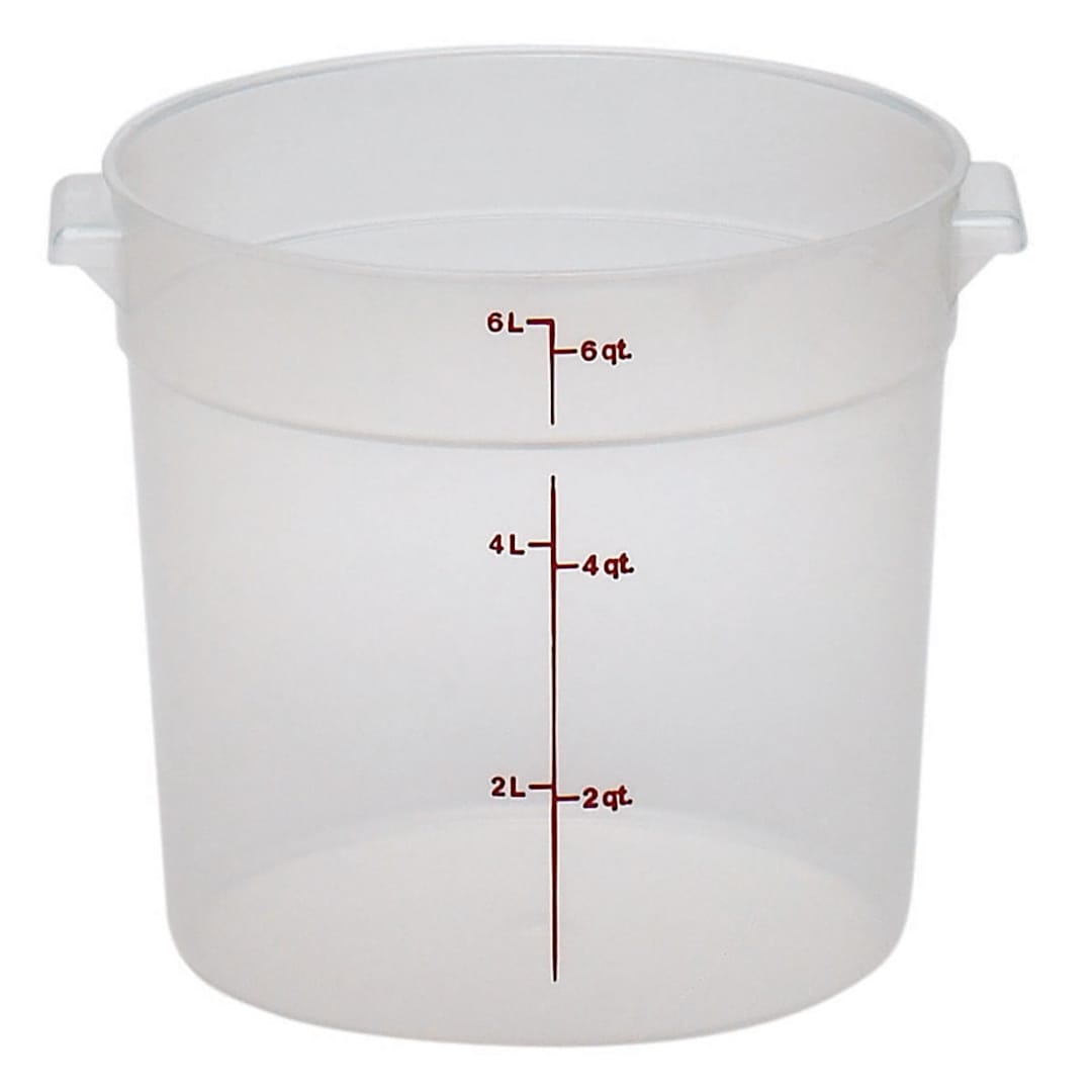 Cambro RFS6PP190 Translucent Round 6 Qt Food Storage Container