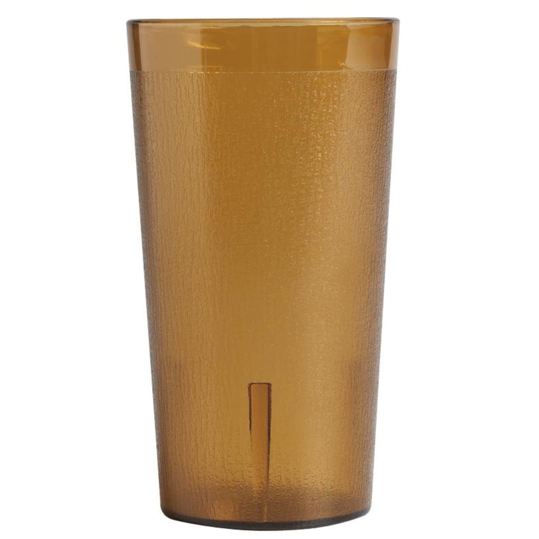 Cambro 1600P153 Colorware Amber 16.4 oz. Plastic Tumbler