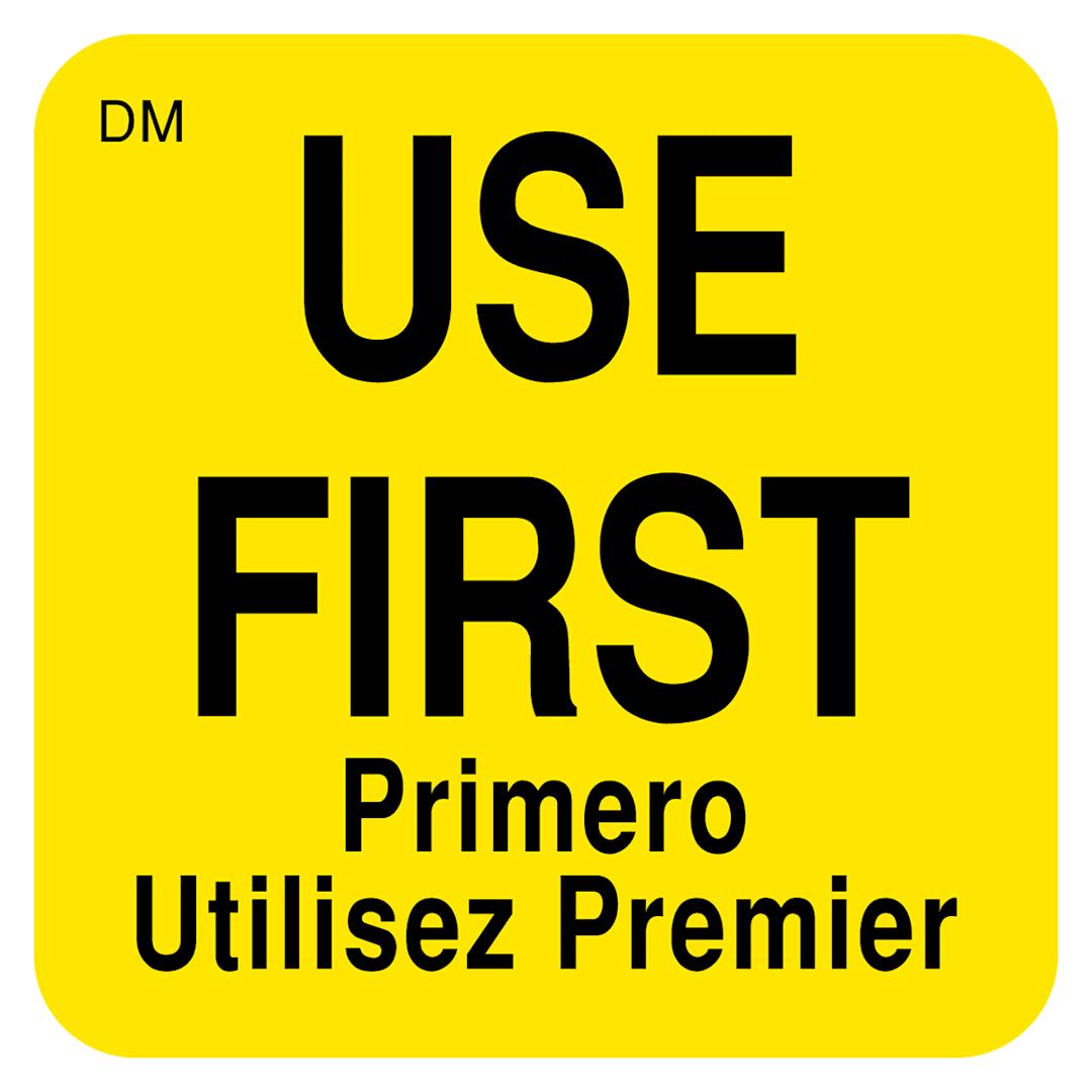 DayMark 110086 DissolveMark™ 1" Use First Label