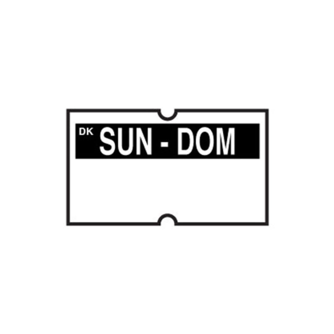 DayMark IT120534-7-SUN 1-Line Sunday Day Label For DM-3 Label Gun - 8000 / PK
