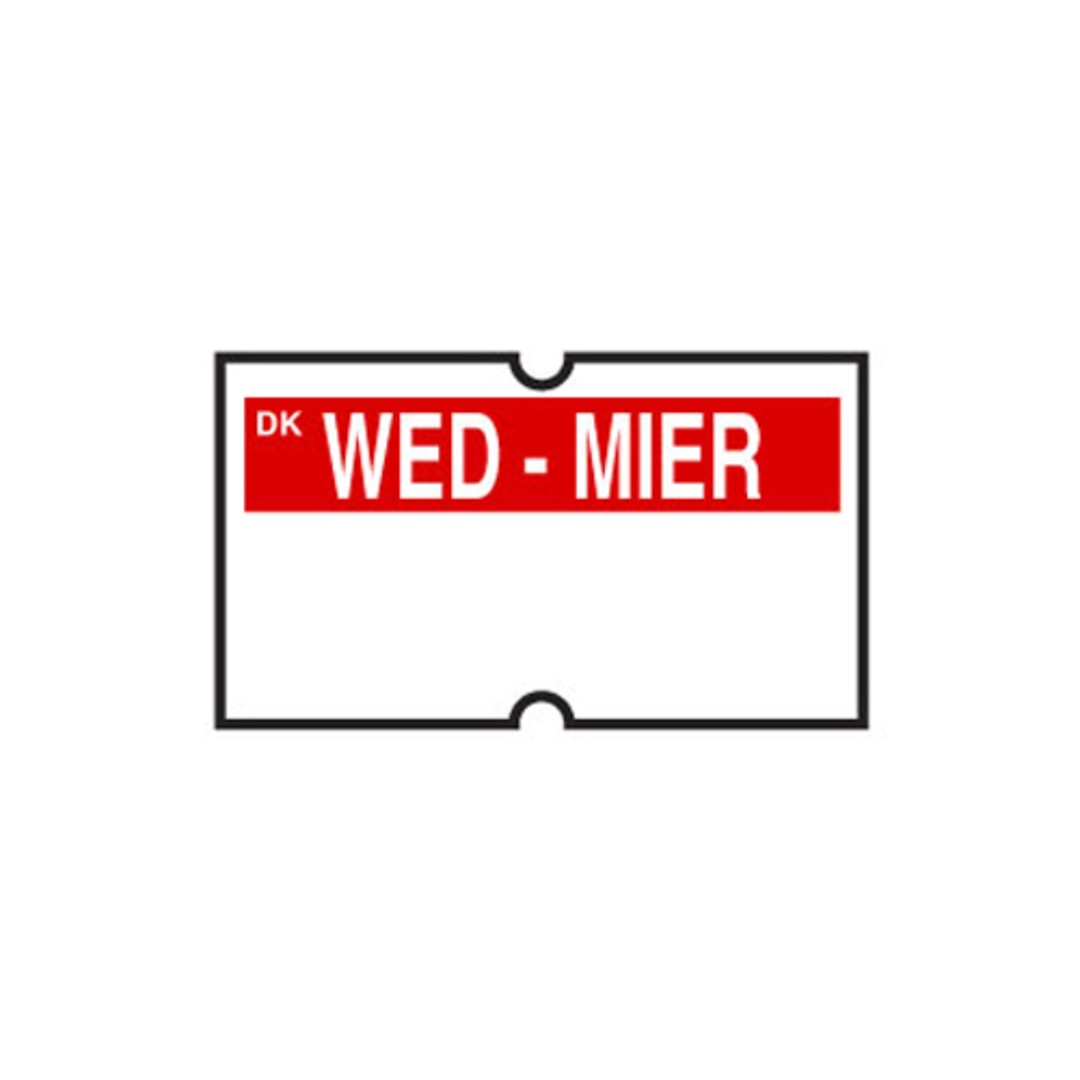 DayMark IT120534-3-WED 1-Line Wednesday Label For DM-3 Label Gun - 8000 / PK