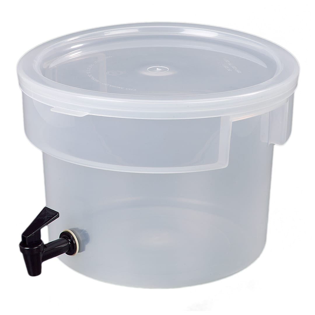 Carlisle 221930 Clear 3 Gallon Round Beverage Dispenser