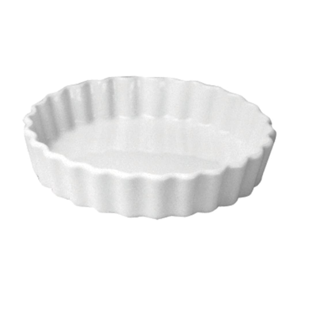 Hall China 863-WH White 5 Oz. Round Fluted Creme Brulee Dish